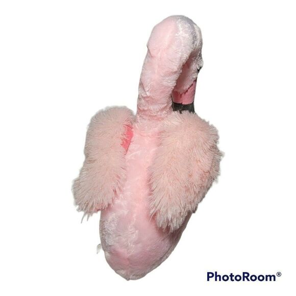 Pink Flamingo 25" Plush Stuffed Animal Sitting Shelf Chair Sitter Sparkle Wings - Picture 7 of 12